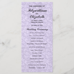 Regency Romance Wedding Programs