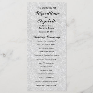 Regency Romance Wedding Programs