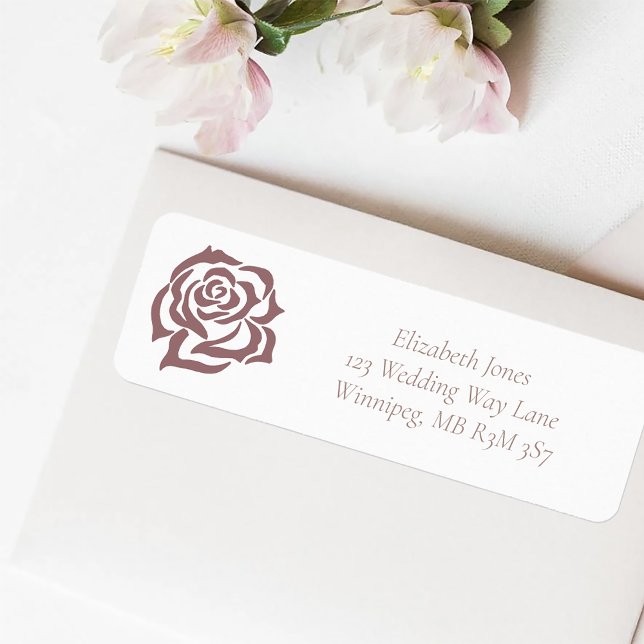 Regency Rose Pink Return Address Label (Creator Uploaded)