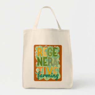 Regenerative farming healthy living reusable tote bag