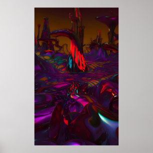 Regenerative Tsunami  of Creation - Ken Gauge Art Poster