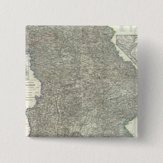 Regensburg Region of Germany 15 Cm Square Badge (Front)