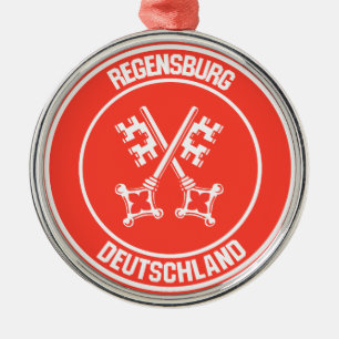 Regensburg Round Emblem Metal Ornament