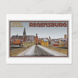 Regensburg - View from Steinerne Brücke Postcard