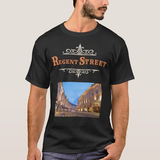 Regent Street Men's T-Shirt in Black 