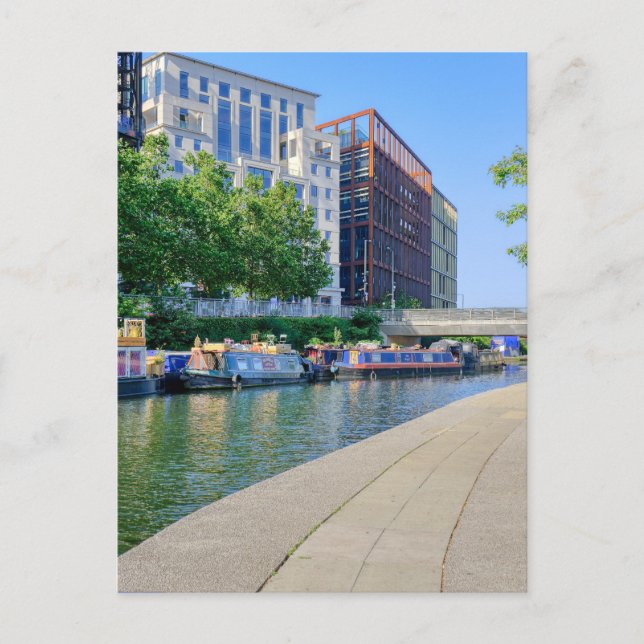 Regent's Canal, Kings Cross, London Postcard (Front)