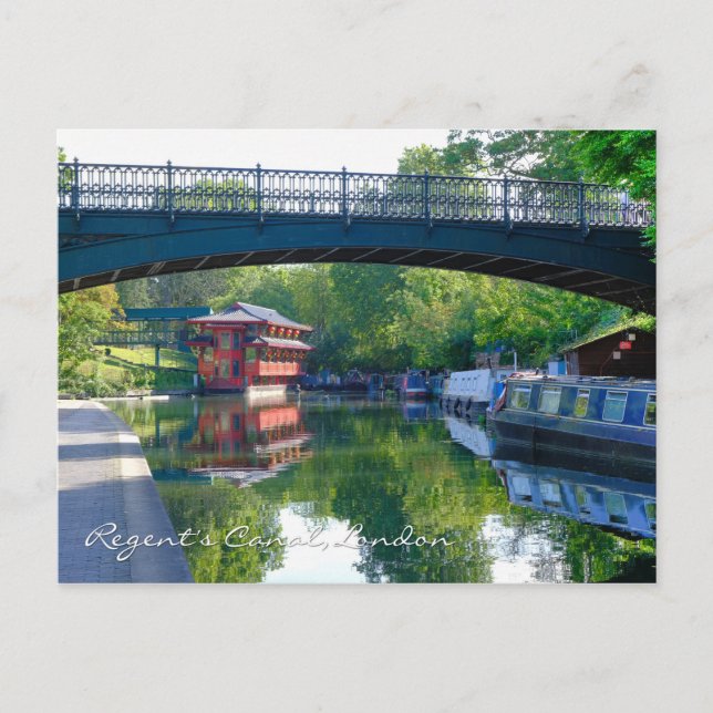 Regent's Canal London UK Postcard (Front)