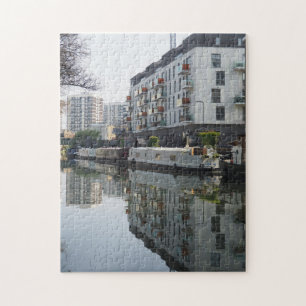Regent's Canal Reflection London United Kingdom UK Jigsaw Puzzle