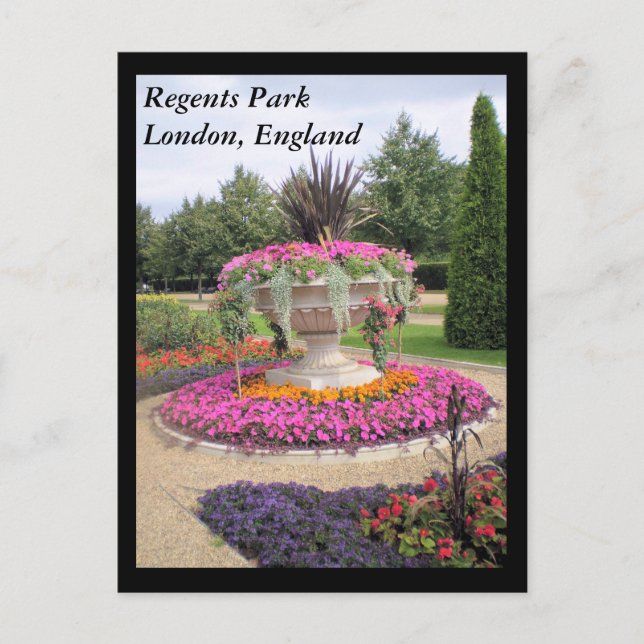 Regents Park, London, England postcard (Front)