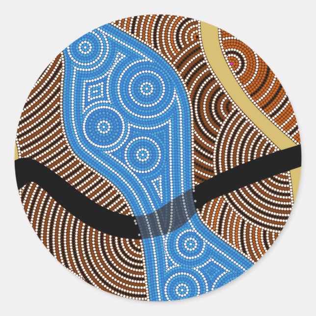 Regenzeit oder Wet Season  Classic Round Sticker (Front)