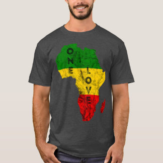 Reggae Africa Map Rasta Regae Music Rastafari Afri T-Shirt