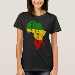 Reggae Africa Map Rasta Regae Music Rastafari Afri T-Shirt