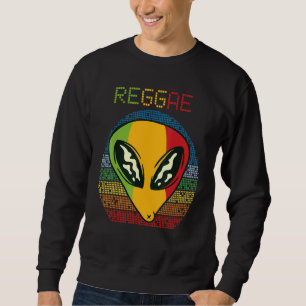 Reggae Alien Retro Jamaica Rasta Souvenir Rastafar Sweatshirt