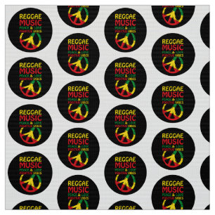 Reggae and Peace Symbol with positive Fabric