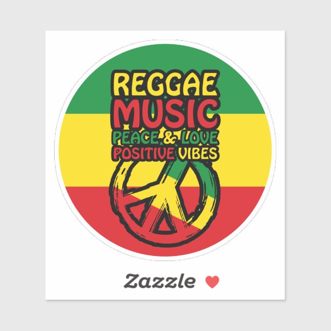 Reggae and Peace Symbol with positive quotes (Sheet)