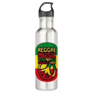 Reggae and Peace Symbol with positive quotes 710 Ml Water Bottle