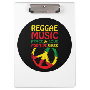 Reggae and Peace Symbol with positive quotes Clipboard