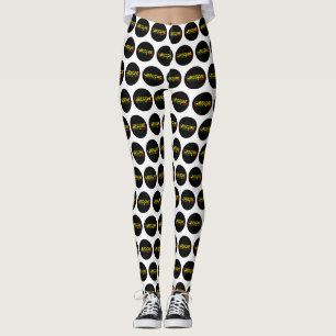 Reggae art with positive words Peace and Love Leggings