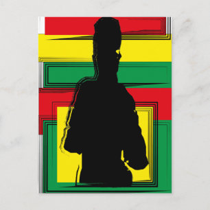 Reggae bobo art postcard