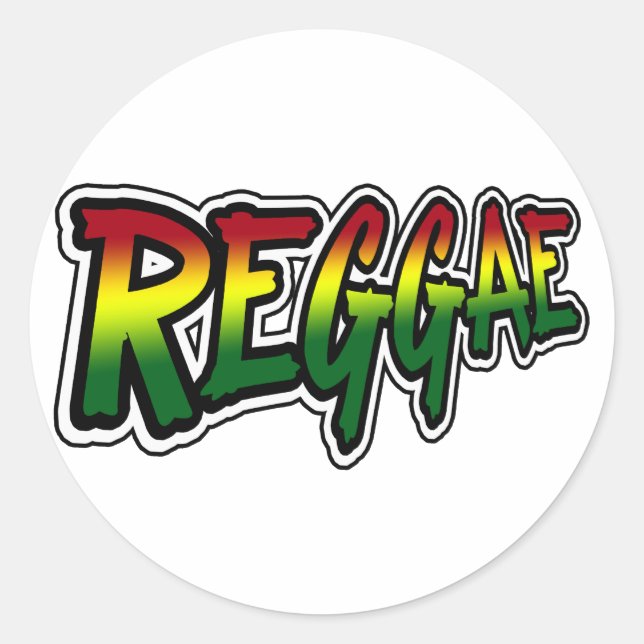 REGGAE CLASSIC ROUND STICKER (Front)