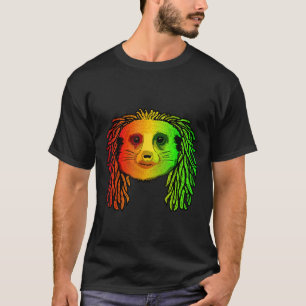 Reggae Cool Meerkat Dreadlocks Dreadlocks Rastafar T-Shirt