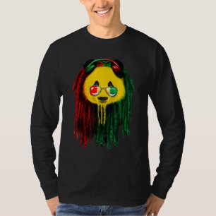 Reggae Cool Panda Dreadlocks Dreads Rasta Ras T-Shirt