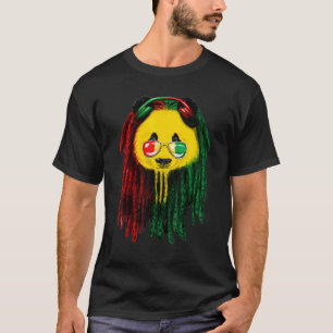 Reggae Cool Panda Dreadlocks Dreads Rasta Ras T-Shirt