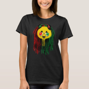 Reggae Cool Panda Dreadlocks Dreads Rasta Rastafar T-Shirt