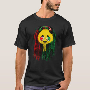 Reggae Cool Panda Dreadlocks Dreads Rasta Rastafar T-Shirt