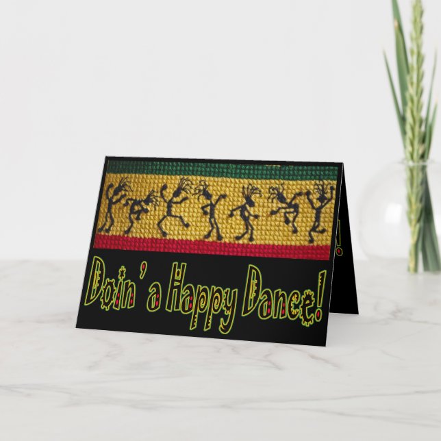 reggae dance happy birthday card (Front)