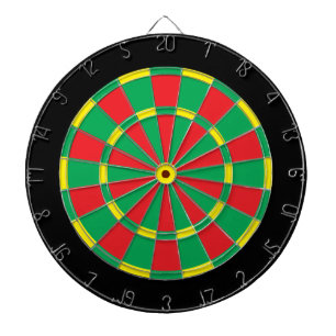 Reggae Dartboard: Black, Red, Yellow, And Green Dartboard