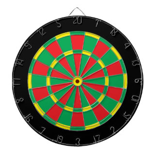 Reggae Dartboard: Black, Red, Yellow, And Green Dartboard