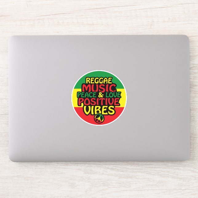 Reggae design with positive quotes and reggae flag (Computer)
