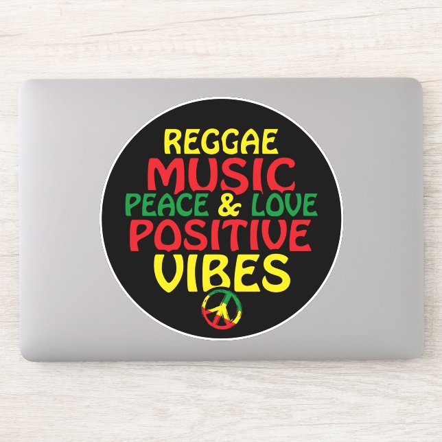 Reggae design with positive quotes and reggae flag (Computer)