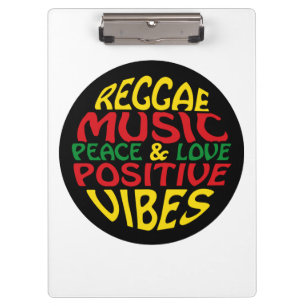 Reggae design with positive sayings and quotes clipboard