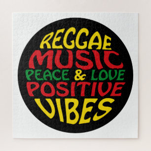 Reggae design with positive sayings and quotes jigsaw puzzle