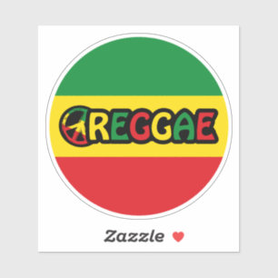 Reggae design with reggae flag colours