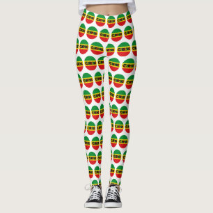 Reggae design with reggae flag colours leggings