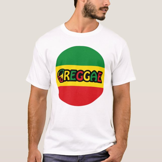 Reggae design with reggae flag colours T-Shirt (Front)