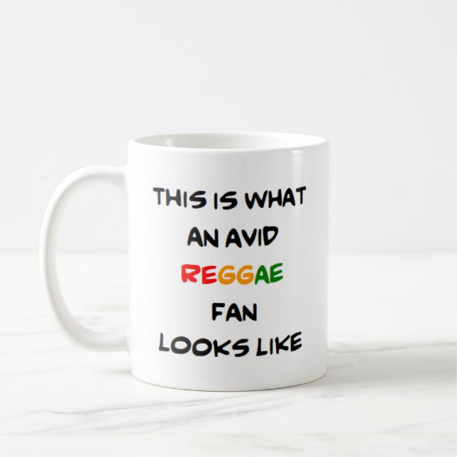 reggae fan, avid coffee mug (Left)