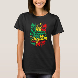 Reggae Is A Rhythm Of My Soul Rastafari Flag With T-Shirt