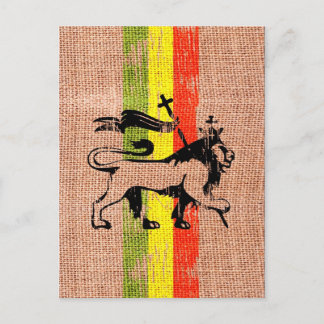 Reggae king lion postcard