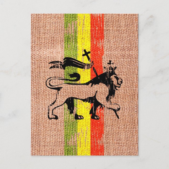 Reggae king lion postcard (Front)