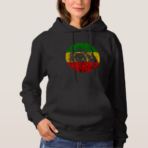 Reggae Lion Of Judah Rasta Etophian Lion Jamaica R Hoodie