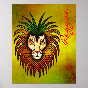 Reggae Lion Poster