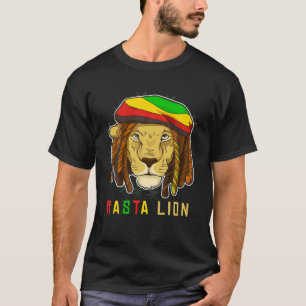Reggae Lion Rastafari Dreadlocks Reggaeton Jamaica T-Shirt