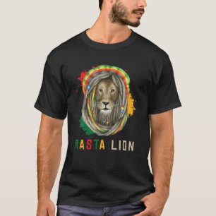 Reggae Lion Rastafari Dreadlocks Reggaeton Jamaica T-Shirt