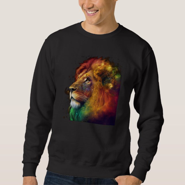 Reggae Lion Rastafari Music Freedom Zion Jamaica   Sweatshirt (Front)