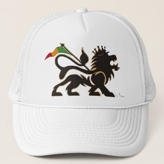 Reggae lion trucker hat (Front)