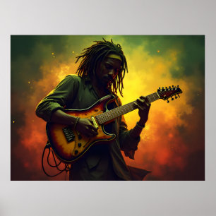 Reggae music art poster